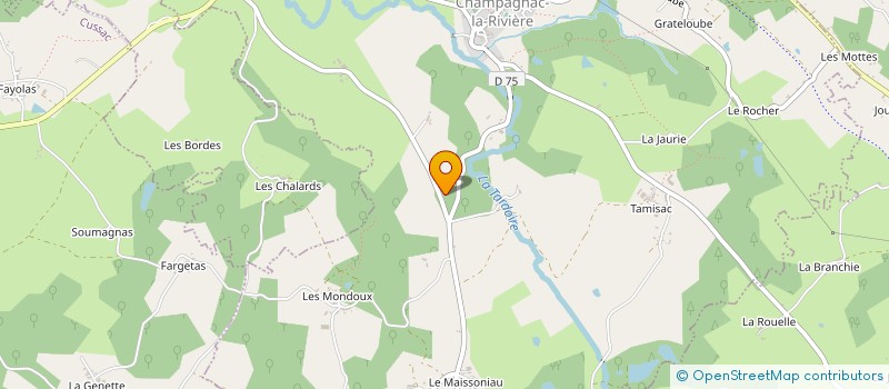 localisation de l'entreprise HUMANITE RETROUVEE à CHAMPAGNAC-LA-RIVIERE