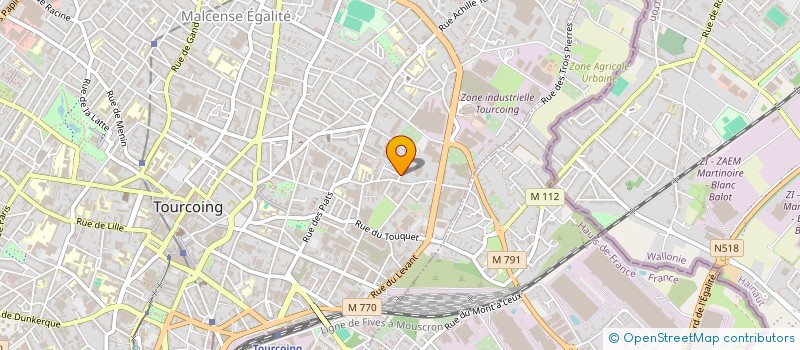 localisation de l'entreprise HUMANITES ET SOLIDARITES à TOURCOING