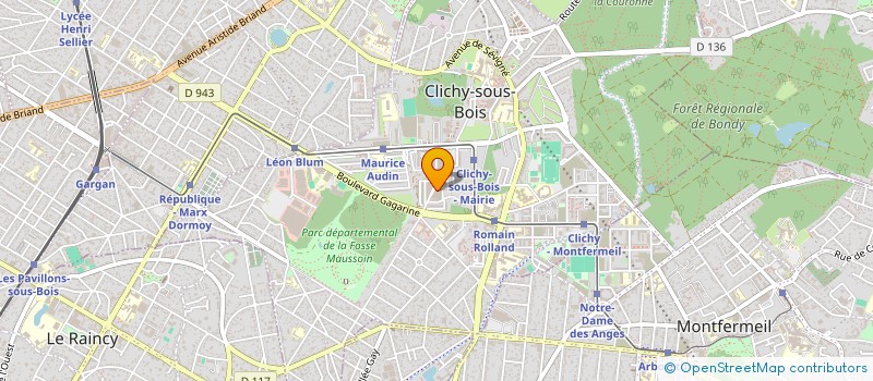 localisation de l'entreprise HUMANITY TO THE FRENCH à CLICHY-SOUS-BOIS