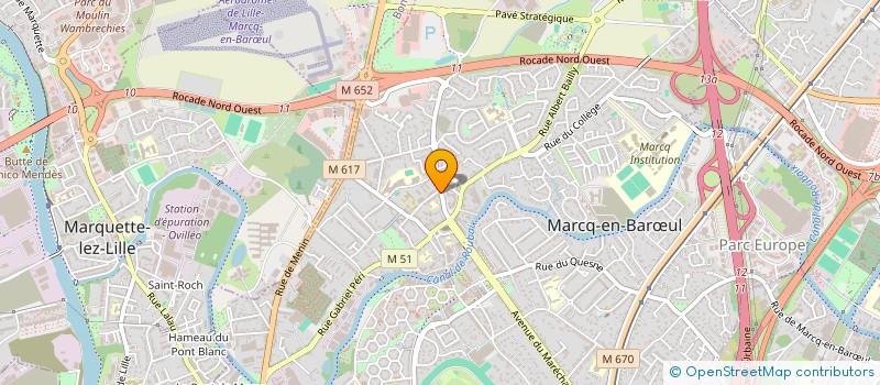 localisation de l'entreprise HUMARLOU à MARCQ-EN-BARŒUL