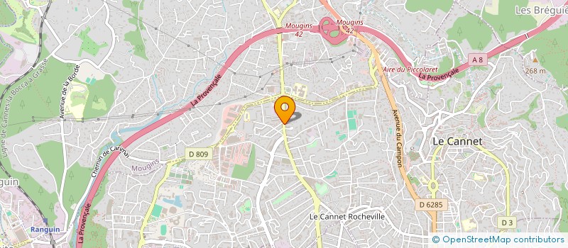 localisation de l'entreprise HUMBERT AUTOMOBILES à LE CANNET