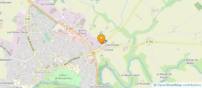 localisation de l'entreprise HUMEAU BEAUPREAU à BEAUPREAU-EN-MAUGES