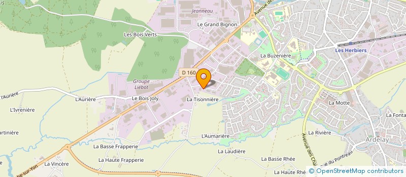 localisation de l'entreprise HUMEAU ELEC à LES HERBIERS