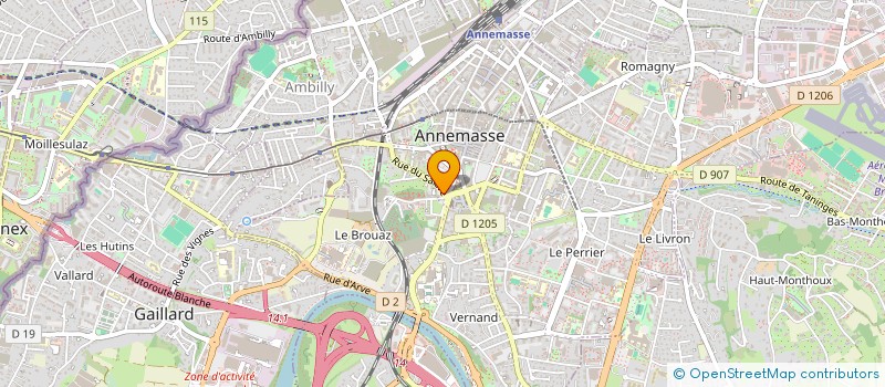 localisation de l'entreprise HUMICERA à ANNEMASSE