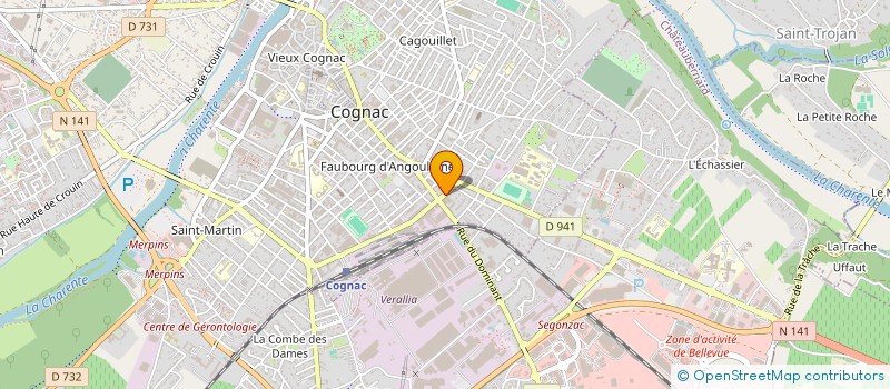 localisation de l'entreprise HUMINT à COGNAC