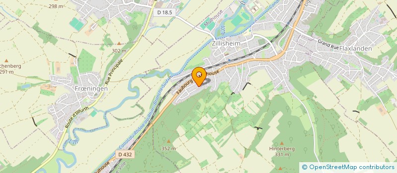 localisation de l'entreprise HUMMEL  ZILLISHEIM