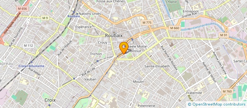 localisation de l'entreprise HUMMINGBIRD à ROUBAIX