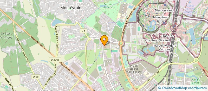 localisation de l'entreprise HUMMINGBIRD ACTIVITY  MONTEVRAIN