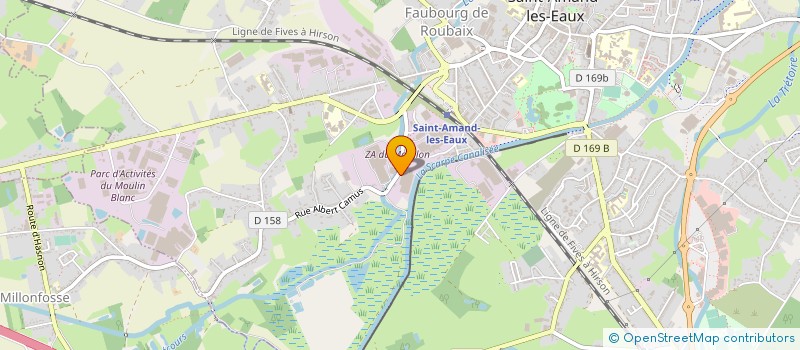 localisation de l'entreprise HUON à SAINT-AMAND-LES-EAUX