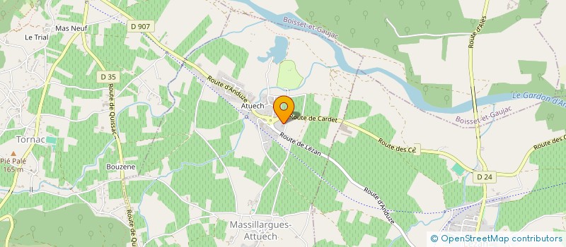 localisation de l'entreprise HUOT DIFFUSION  MASSILLARGUES-ATTUECH