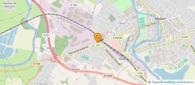 localisation de l'entreprise HUPIN à SEDAN