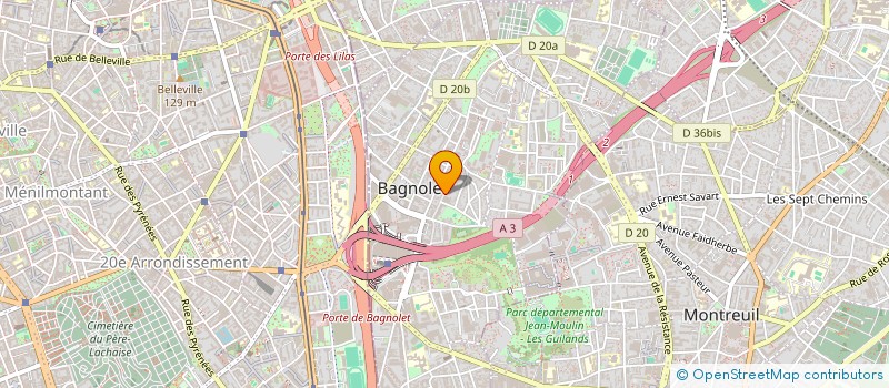 localisation de l'entreprise HURA CONSEIL  BAGNOLET