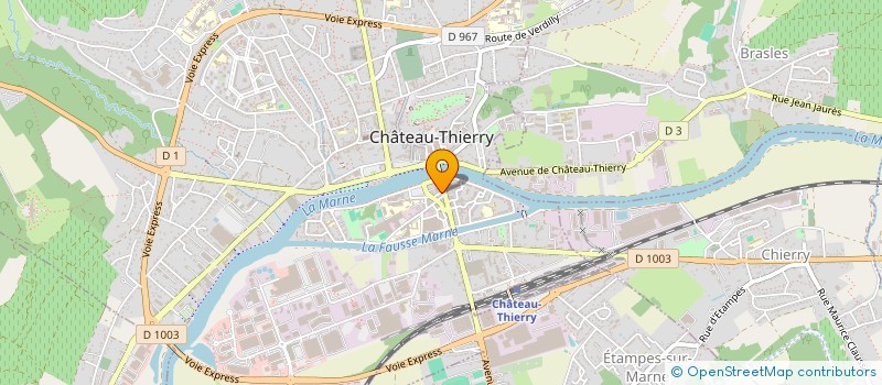 localisation de l'entreprise HUREL-JILCOT  CHATEAU-THIERRY