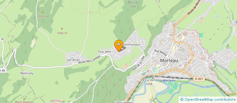 localisation de l'entreprise HURET BILLON  MORTEAU