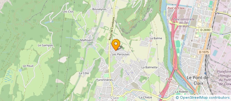 localisation de l'entreprise HURON CONSTRUCTIONS à CLAIX