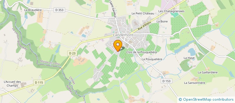 localisation de l'entreprise HUROT WILFRIED à MONTREVAULT-SUR-EVRE