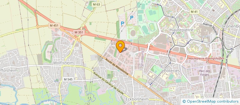 localisation de l'entreprise HURPEAU MOUSIST à ECKBOLSHEIM