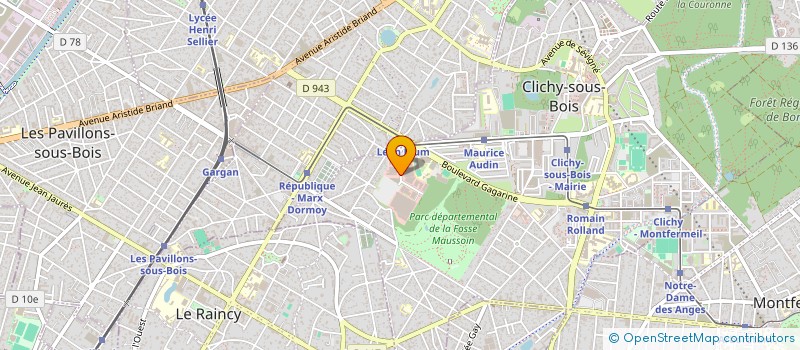 localisation de l'entreprise HURYA à CLICHY-SOUS-BOIS