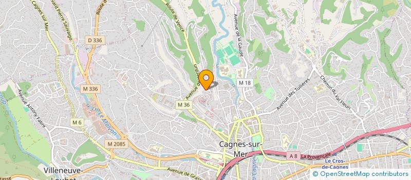 localisation de l'entreprise HUS1 à CAGNES-SUR-MER
