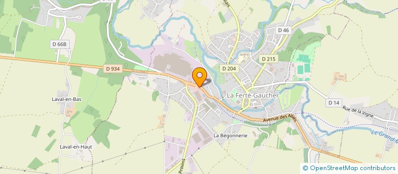 localisation de l'entreprise HUSAROVE à LA FERTE-GAUCHER