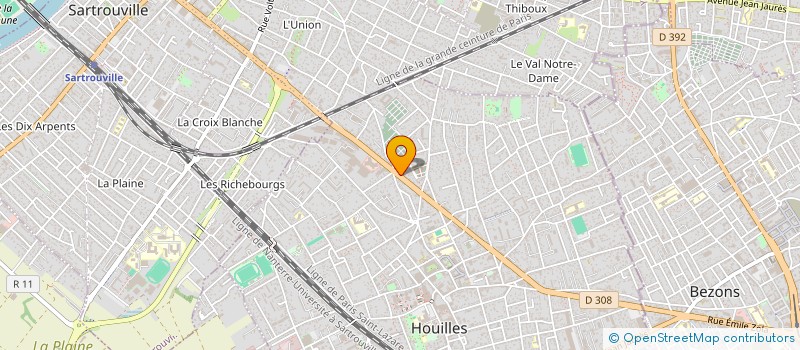 localisation de l'entreprise HUSSAN VTC  HOUILLES