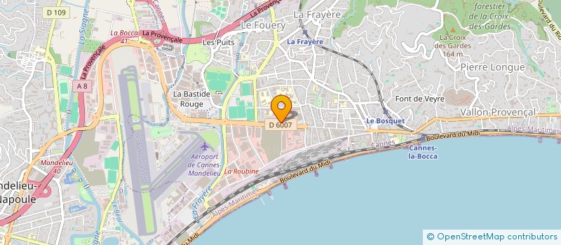 localisation de l'entreprise HUSSON IMMOBILIER à CANNES