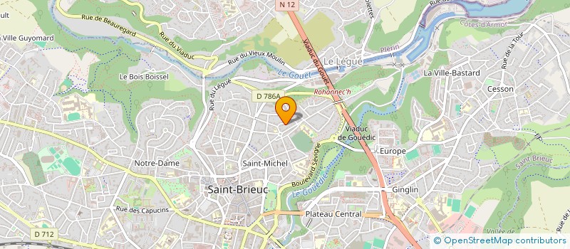 localisation de l'entreprise HUSTEEM à SAINT-BRIEUC