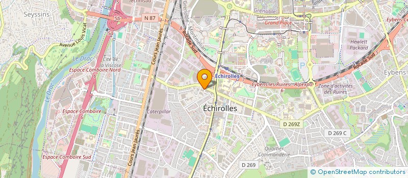 localisation de l'entreprise HUTAN AUTOMOBILE à ECHIROLLES