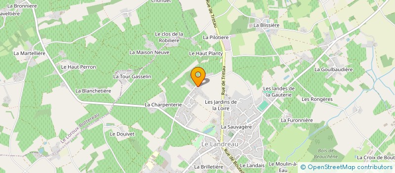 localisation de l'entreprise HUTEAU DOMINIQUE à LE LANDREAU