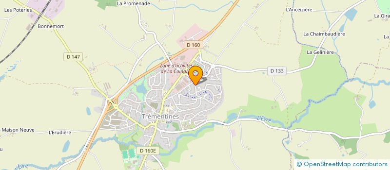 localisation de l'entreprise HUTEREAU  TREMENTINES