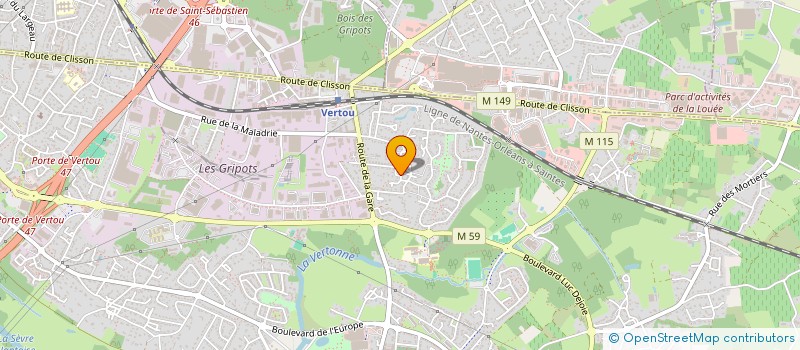 localisation de l'entreprise HUTIMMO  VERTOU