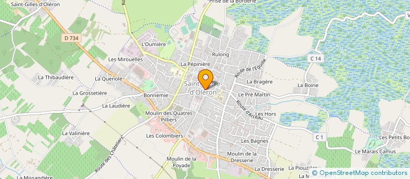 localisation de l'entreprise HUTOLI à SAINT-PIERRE-D'OLERON