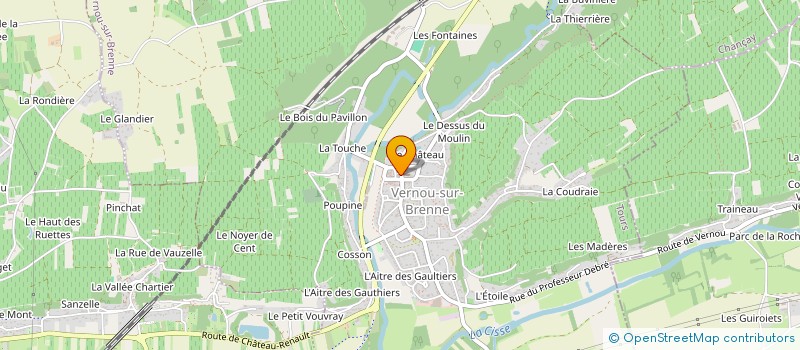 localisation de l'entreprise HUVET à VERNOU-SUR-BRENNE