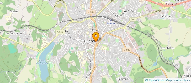 localisation de l'entreprise HUYA RESTAURATION  GUERET