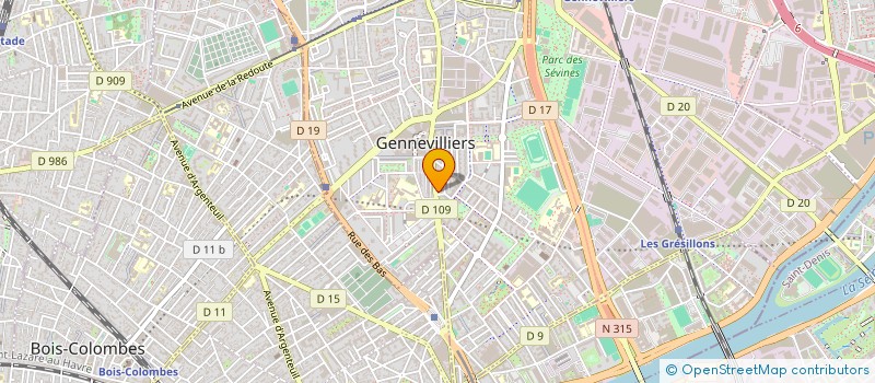 localisation de l'entreprise HUYE à GENNEVILLIERS