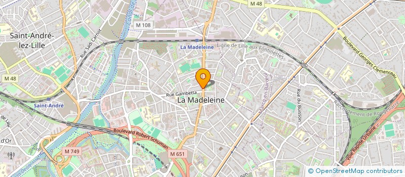 localisation de l'entreprise HUYGHE SAINT ANDRE à LA MADELEINE