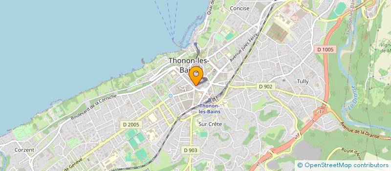 localisation de l'entreprise HV CHOCOLAT à THONON-LES-BAINS