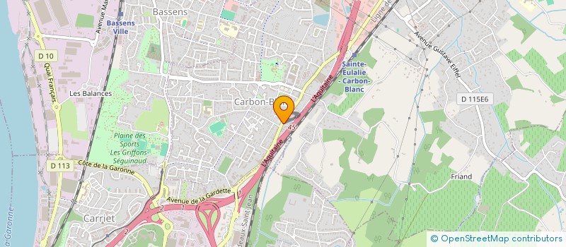 localisation de l'entreprise HV CONSEIL ET DEVELOPPEMENT  CARBON-BLANC