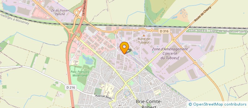 localisation de l'entreprise HV CONSTRUCTION  BRIE-COMTE-ROBERT