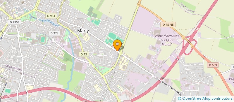 localisation de l'entreprise HV MEDICAL à MARLY