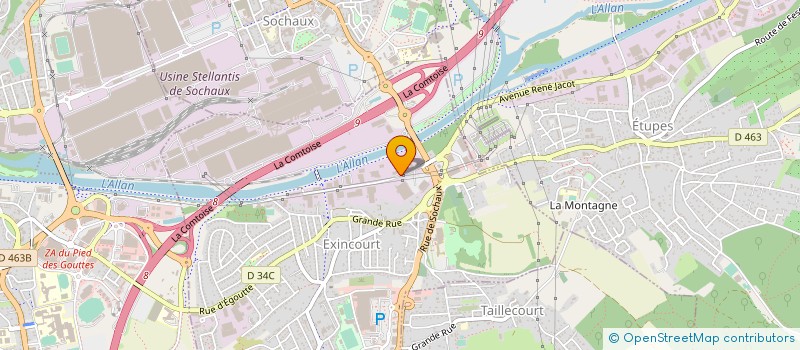 localisation de l'entreprise HV PRO à EXINCOURT