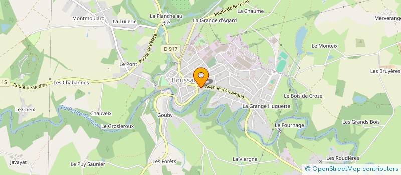 localisation de l'entreprise HVEM à BOUSSAC