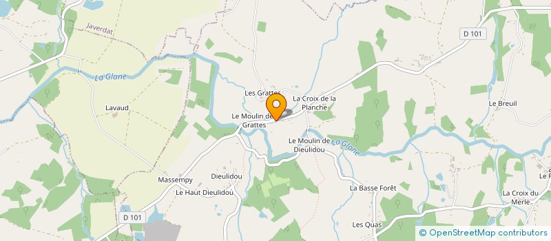 localisation de l'entreprise HVF à ORADOUR-SUR-GLANE