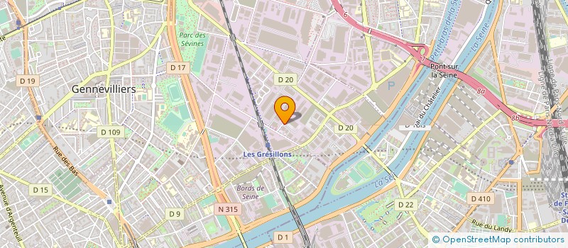 localisation de l'entreprise HVM PIZZA à GENNEVILLIERS