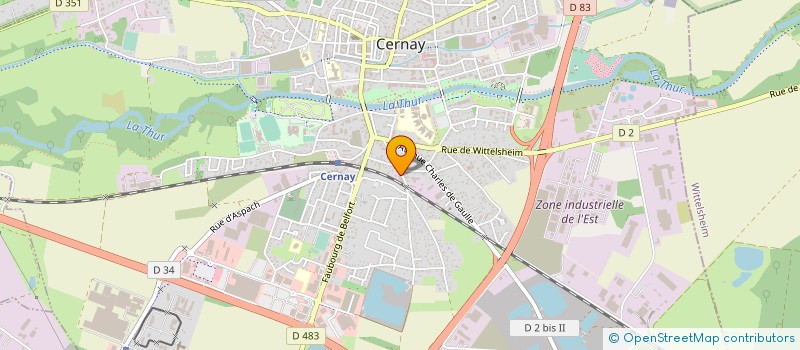 localisation de l'entreprise HVS à CERNAY