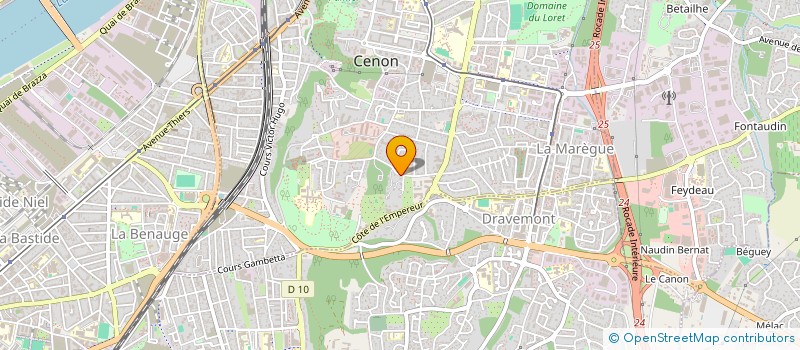 localisation de l'entreprise HVS  CENON