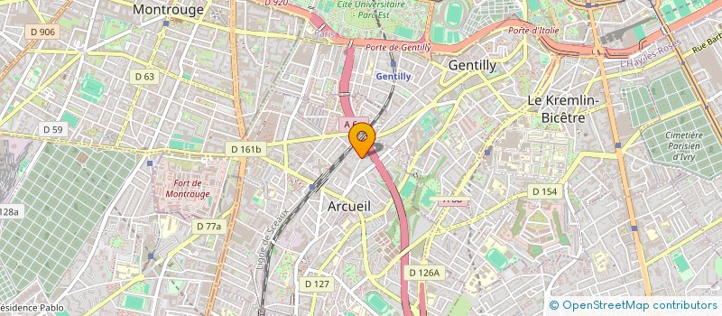 localisation de l'entreprise HW CONSULTING à ARCUEIL