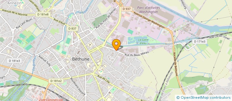 localisation de l'entreprise HW FRAGRANCES  BETHUNE