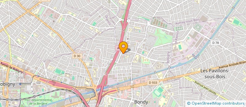 localisation de l'entreprise HW-IMMO  BONDY