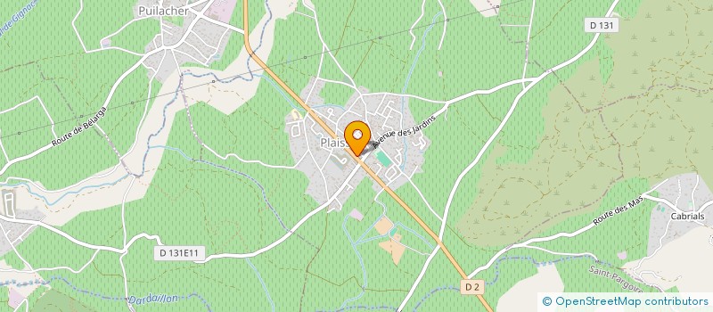 localisation de l'entreprise HWS  PLAISSAN